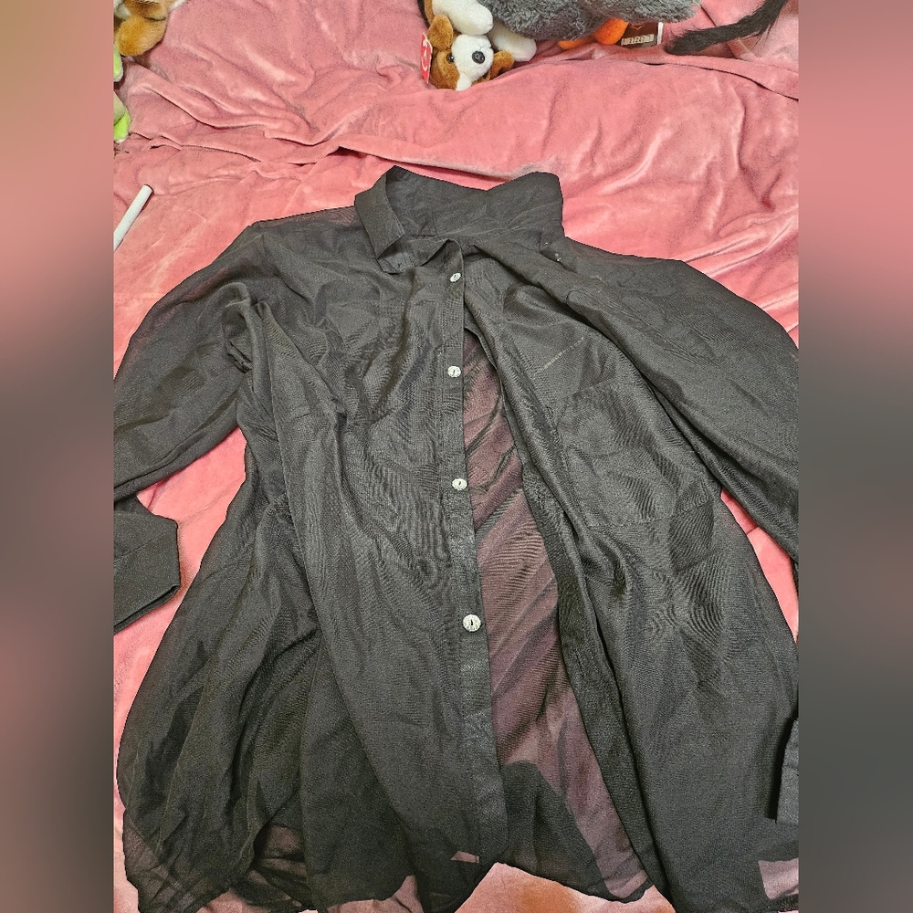 See Through Button Up